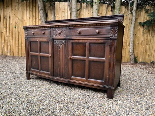 Vintage carved oak door - 2,