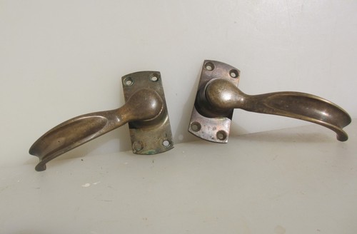 Vintage bronze lever door - lever,