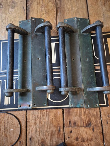 Pair large antique vintage old - pair,