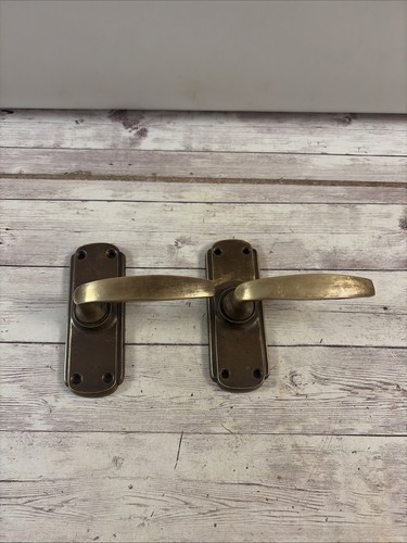 Antique brass door handles - brass,
