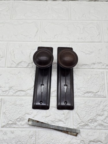 Pair 1930s bakelite door knobs - pair,