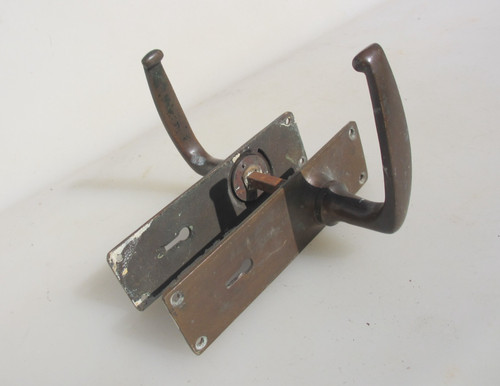 Vintage brass lever door - lever,