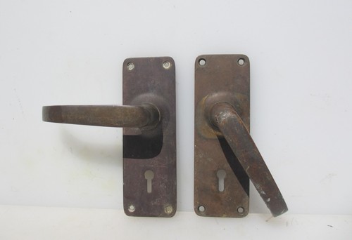 Vintage brass lever door - brass,