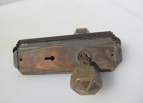 Vintage brass door knobs - brass,
