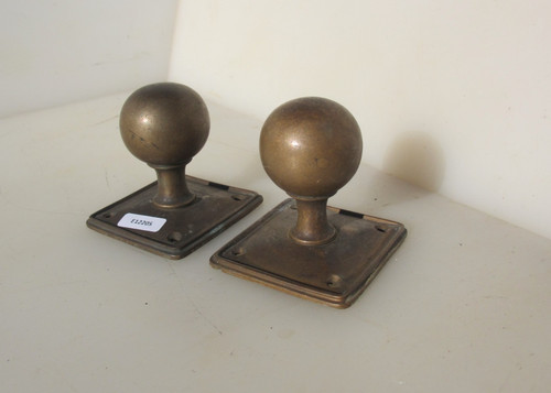 Antique bronze door knobs - door,