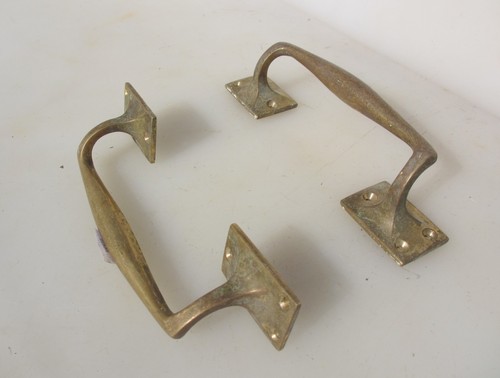 Antique brass door - brass, handles