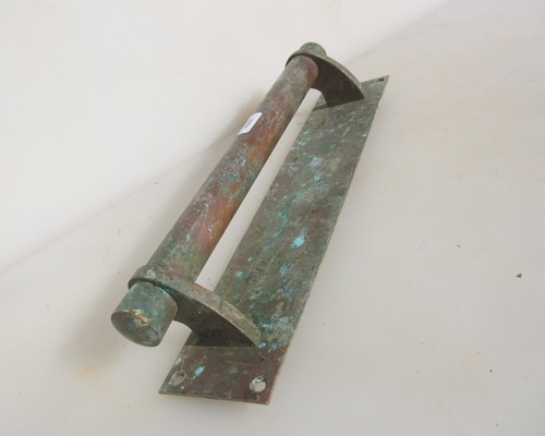 Antique brass door handle - antique, shop