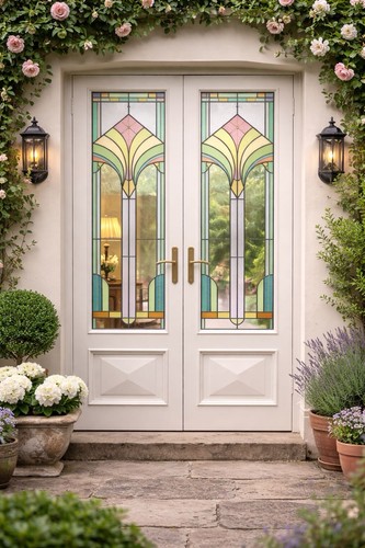 Art deco stained glass - deco,