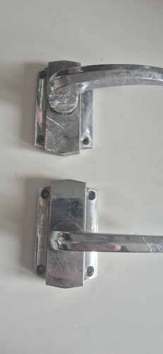 Pair art deco door - door, handles