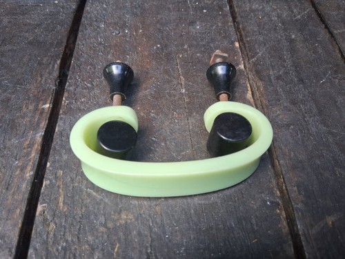 Art deco green hard - , plastic