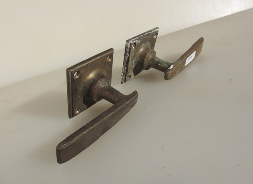 Antique lever door handles - handles, old