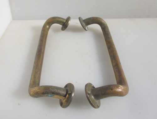 Antique brass door handles - brass,