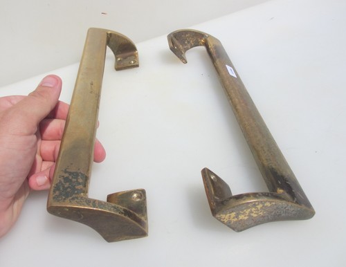 Vintage brass door - door, handles