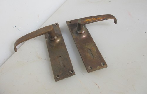 Vintage brass lever door - vintage,