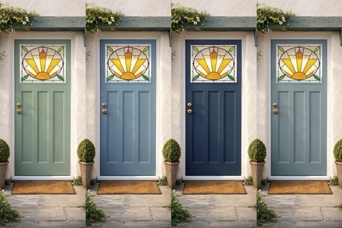 Art deco stained - art, front