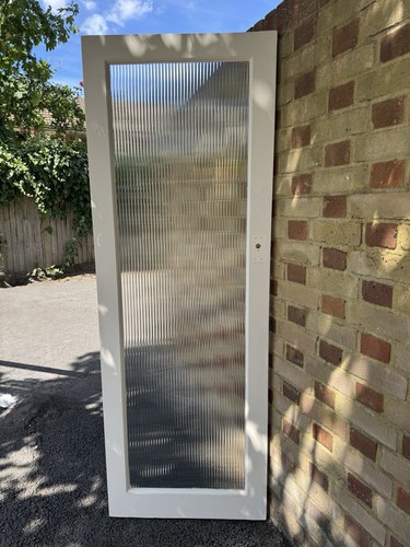 Reclaimed reeded glass - reeded, door
