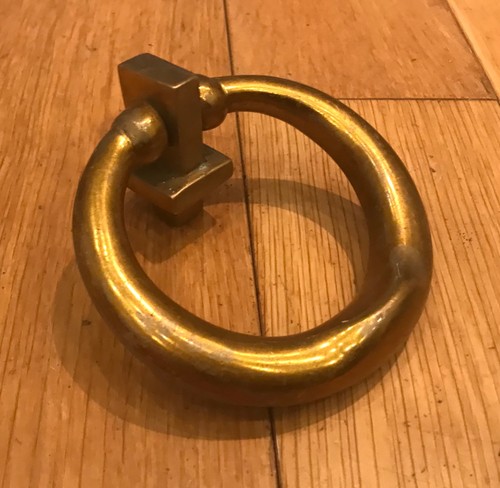 Vintage heavy solid ring brass - heavy,